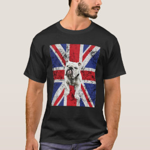 Union Jack Bulldog England United Kingdom British  T-Shirt