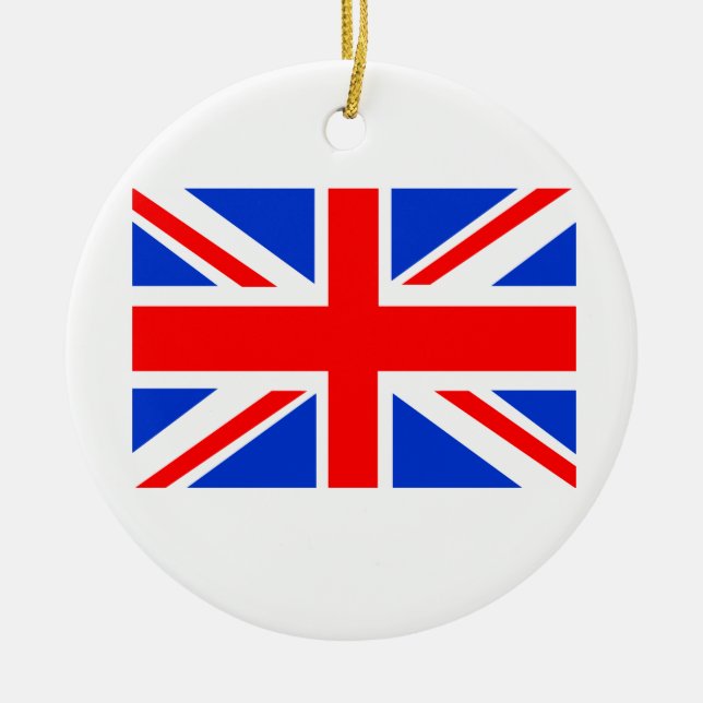 Union Jack Ceramic Tree Decoration (Front)