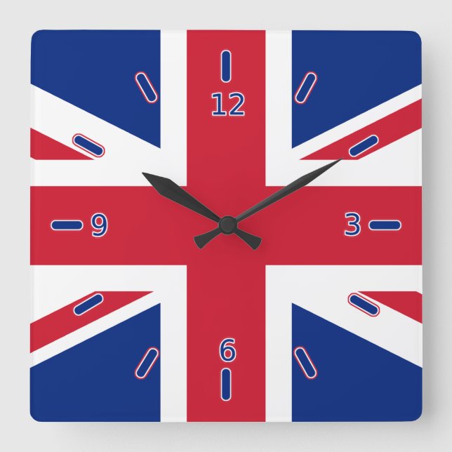 Union Jack Clock (With Numbers) (Front)