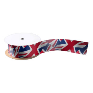 UNION JACK ENGLAND FLAG SATIN RIBBON