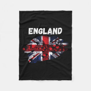 Union Jack England Raining United Kingdom British Fleece Blanket