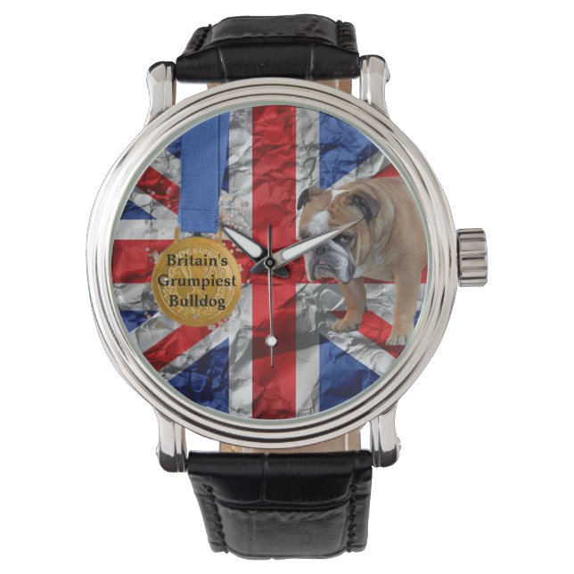 Union Jack English Bulldog Watch (Front)