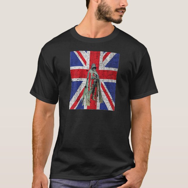 Union Jack Excalibur England United Kingdom Britis T-Shirt (Front)