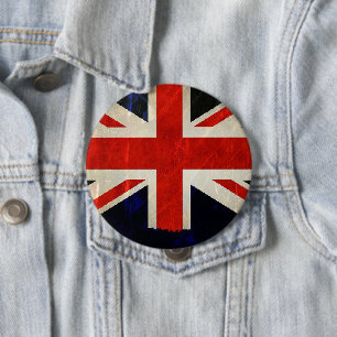 Union Jack flag 10 Cm Round Badge
