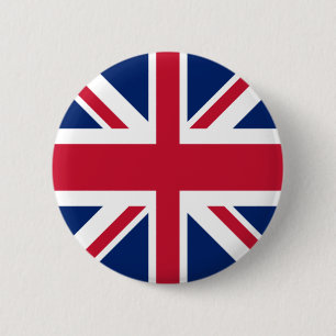 Union Jack Flag 6 Cm Round Badge