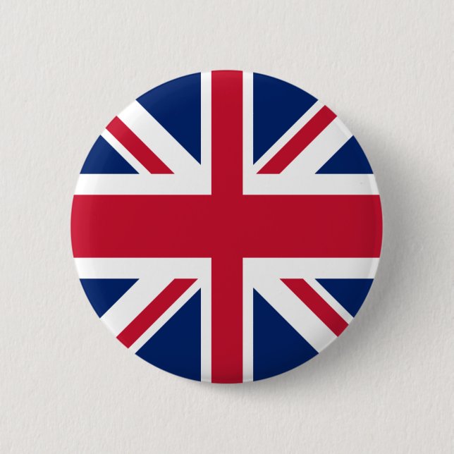 Union Jack Flag 6 Cm Round Badge (Front)