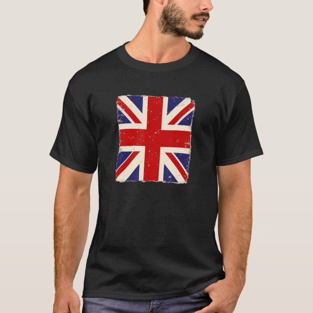 Union Jack Flag Art T-Shirt (Front)