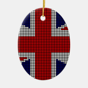 Union jack flag british flag ceramic tree decoration
