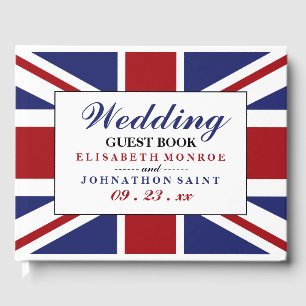 Union Jack Flag British Wedding Guest Book