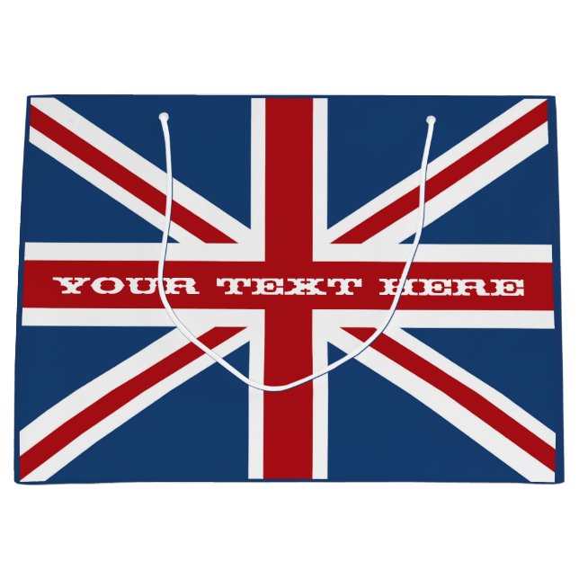 Union Jack Flag Celebration Large Gift Bag (Front)