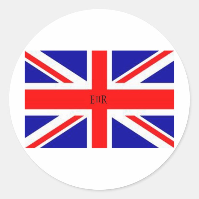 Union Jack Flag Classic Round Sticker (Front)