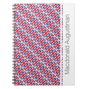 UNION JACK Flag Custom Patriotic Notebook