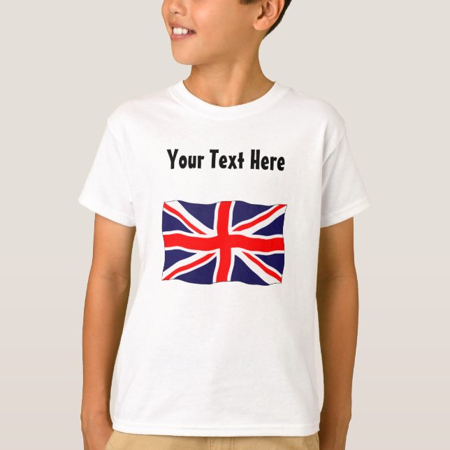 Union Jack Flag - Customisable With Your Text! T-Shirt (Front)