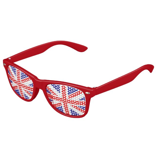 Union Jack Flag Design Kids Sunglasses (Angled)