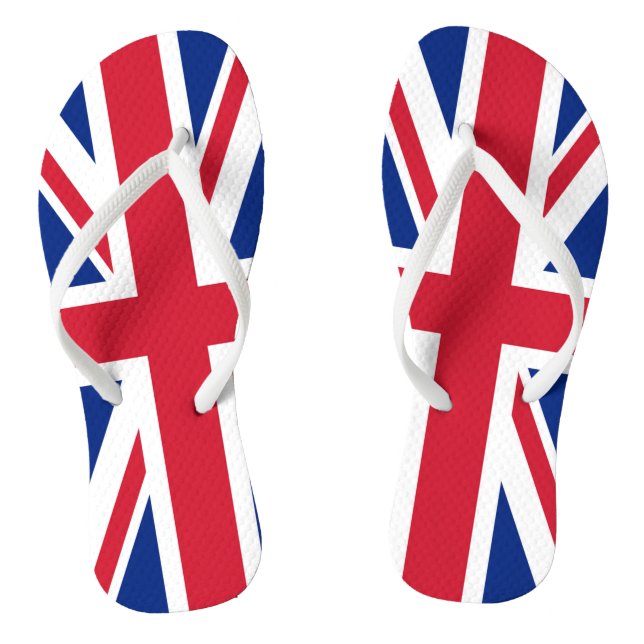 Union Jack Flag ffcnt Jandals (Footbed)
