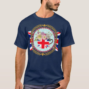 Union Jack Flag For Kids & Jubilee Teacup For Brit T-Shirt
