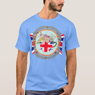 Union Jack Flag For Kids & Jubilee Teacup For Brit T-Shirt