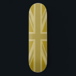 Union Jack/Flag Golds Skateboard<br><div class="desc">Union Flag (also known as the Union Jack),  British flag in gold tones.</div>