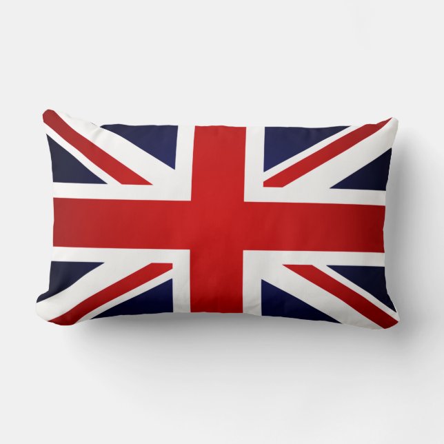 union Jack Flag - Great Britain British Union Jack Lumbar Cushion (Front)