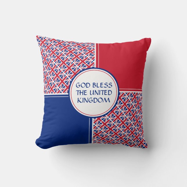 UNION JACK Flag Great Britain UK Patriotic Cushion (Front)