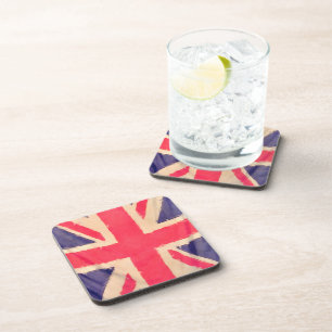 UNION JACK FLAG grunge Coaster
