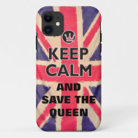 UNION JACK FLAG grunge / KEEP CALM + your text