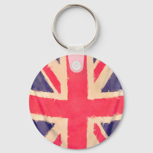UNION JACK FLAG grunge Key Ring
