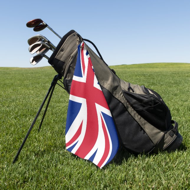 Union Jack Flag gtt Golf Towel (Green)