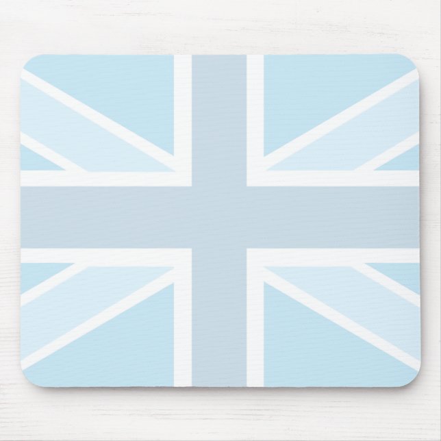 Union Jack Flag in Blue Mousepad (Front)