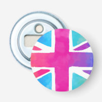 Union Jack Flag in Bright Watercolors