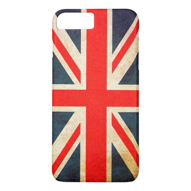 Union Jack Flag in Grunge Case-Mate iPhone Case (Back)