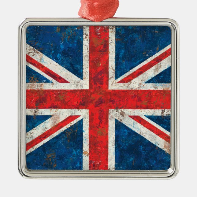 Union Jack Flag Metal Tree Decoration (Front)