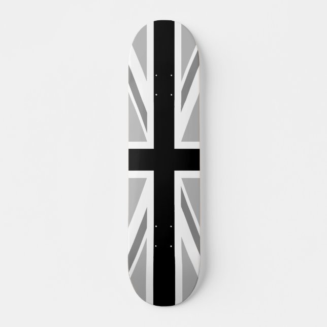 Union Jack/Flag Monochrome Skateboard (Front)