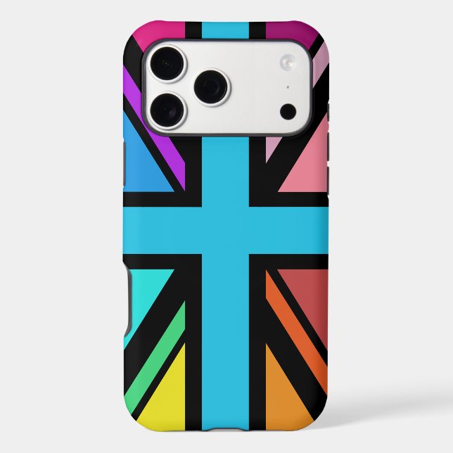 Union Jack/Flag Multicolored+Black Design (Back)