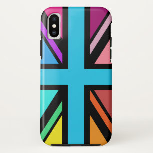 Union Jack/Flag Multicolored+Black Design Case-Mate iPhone Case