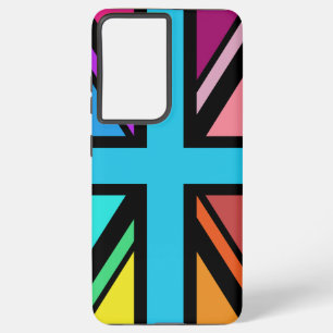 Union Jack/Flag Multicolored+Black Design Samsung Galaxy Case