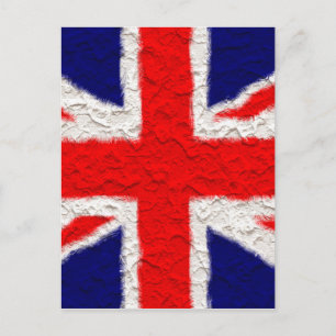 Union jack flag national country postcard
