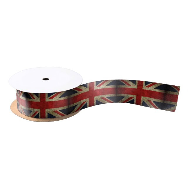 Union Jack Flag of England Gift Decoration Satin Ribbon (Spool)