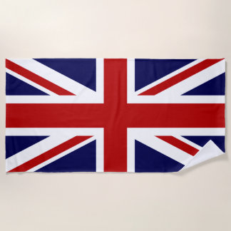Union Jack Flag of Great Britain Beach Towel