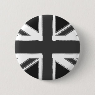 Union Jack flag of the UK - Chrome 6 Cm Round Badge