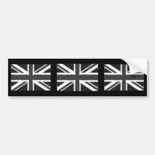Union Jack flag of the UK - Chrome Bumper Sticker