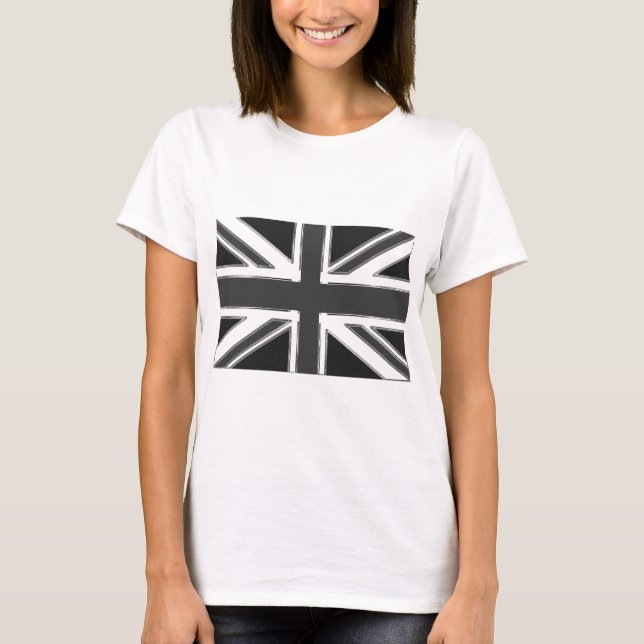 Union Jack flag of the UK - Chrome T-Shirt (Front)
