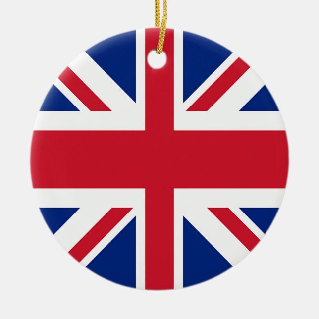 Union Jack - Flag of the United Kingdom Ceramic Tree Decoration (Front)