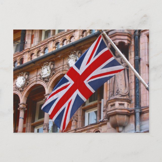 union jack flag postcard (Front)