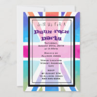 Union Jack Flag Punk Rock Party Invitation