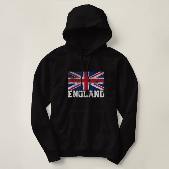 Union Jack Flag Uk England United Kingdom Roots Me Hoodie (Design Front)
