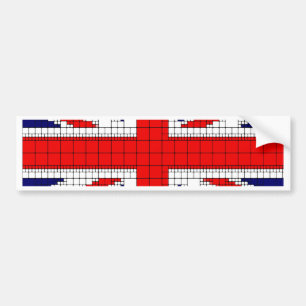 Union jack flag uk patriotic bumper sticker