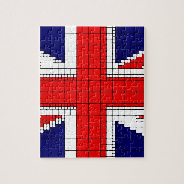 Union jack flag uk patriotic jigsaw puzzle (Vertical)