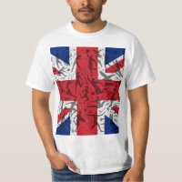 Union Jack flagged sports T-shirt