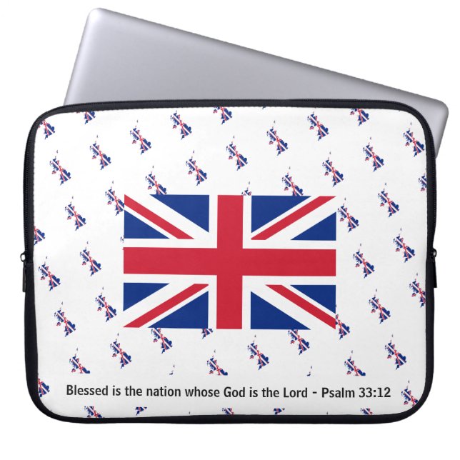 UNION JACK GREAT BRITAIN UK Christan Laptop Sleeve (Front)